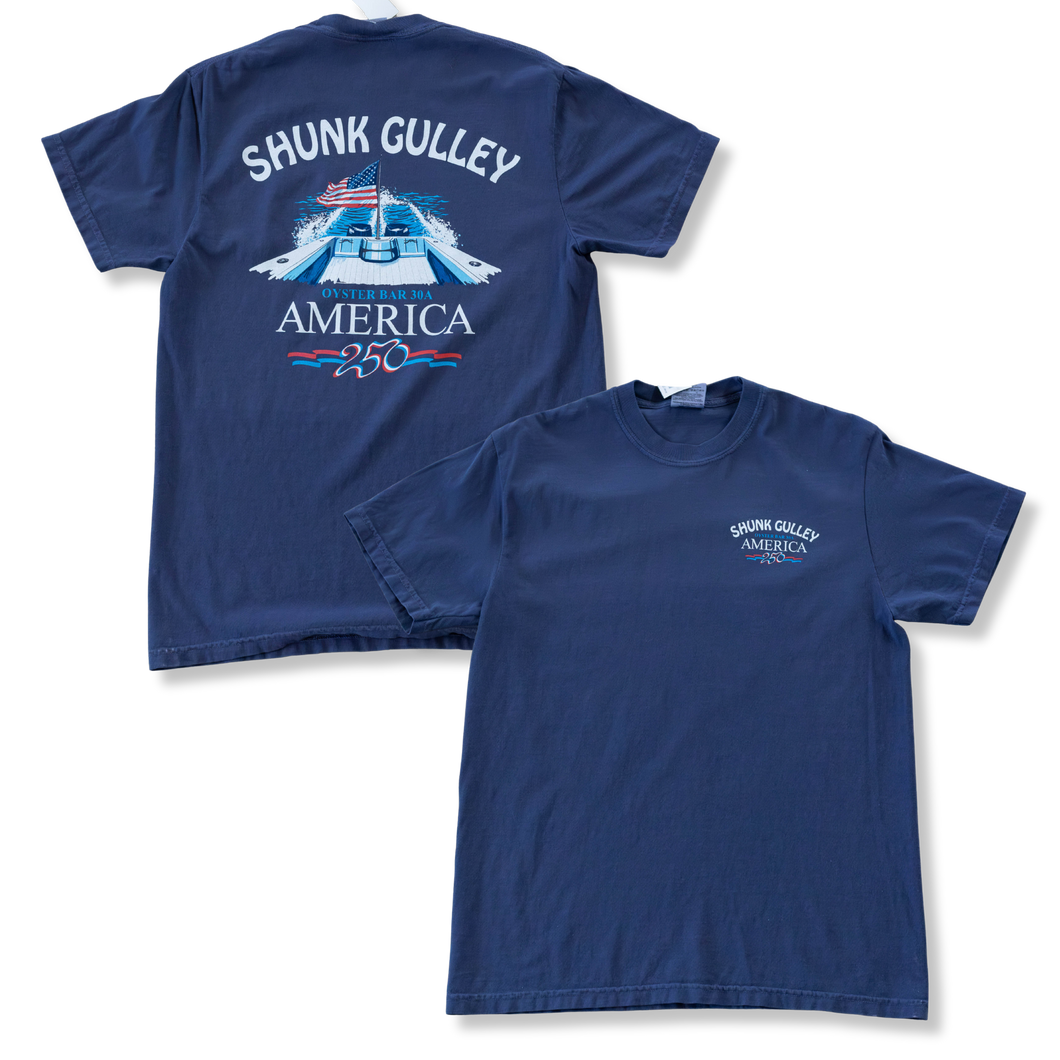 Shunk Gulley America 250 Boat Tee – Shunk Gulley Store