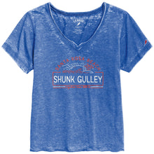 Load image into Gallery viewer, Shunk Gulley Ladies V Neck Burnout Tee
