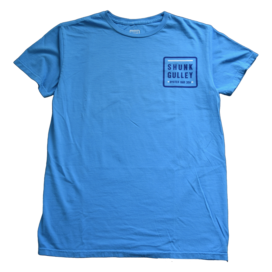 Front of Cotton Logo Tee Caribbean Blue