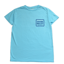 Load image into Gallery viewer, Front of Cotton Logo Tee Blue Lagoon
